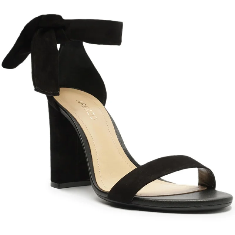 Affordable Suede Ankle Pumps for All-Day Wear--Arezzo Womens Suede Ankle Tie Heels