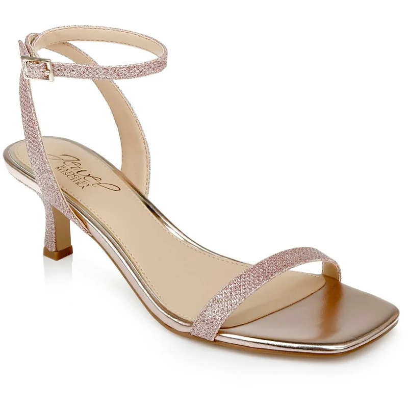 Badgley Mischka Womens CharismaII Buckle Heels---Trendy Glitter Heels for a Glamorous Look