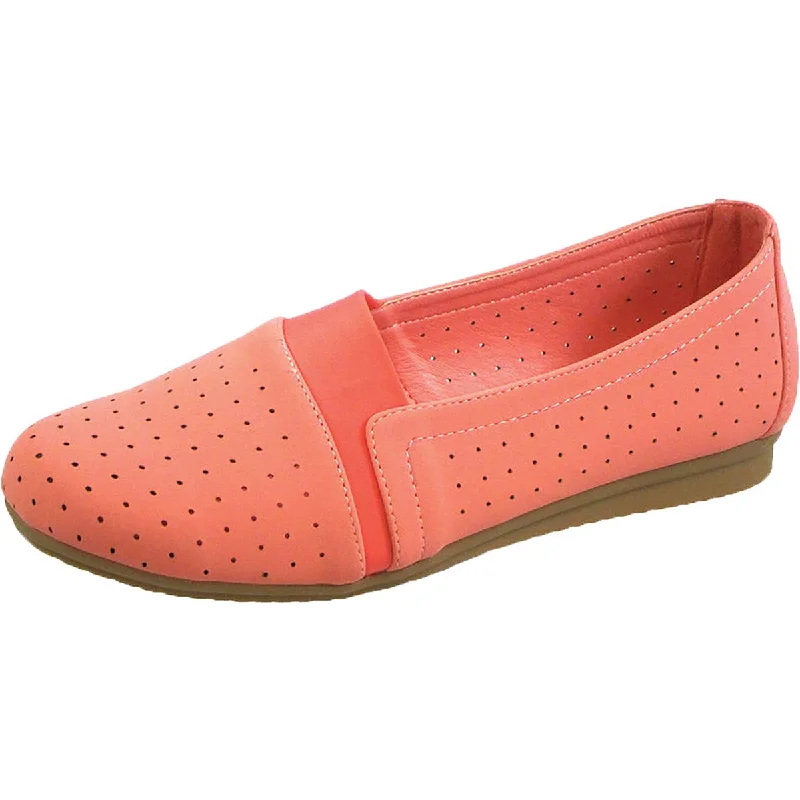 Versatile Heeled Sandals for Any Occasion---Beacon Womens Lenore Perforated Slip-On Flats