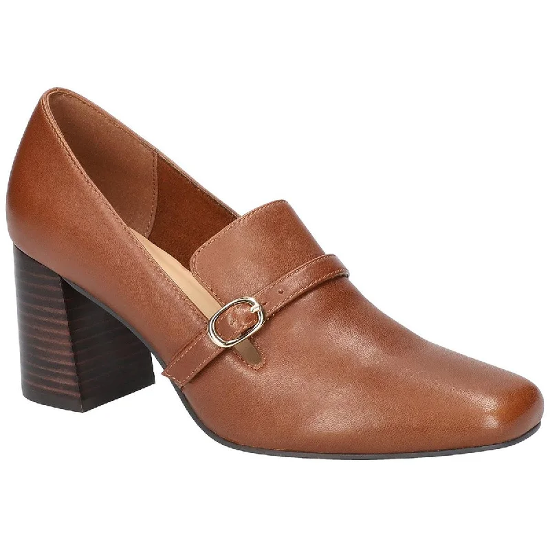 Trendy Chunky Heel Pumps for Casual Wear--Bella Vita Womens Ashton Leather Slip On Loafer Heels