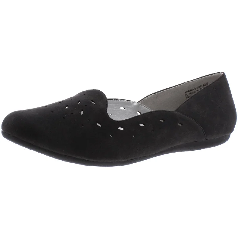 Stylish Slip-On Pumps for Quick Elegance---Bellini Womens Marshmellow Slip On Faux Leather Ballet Flats