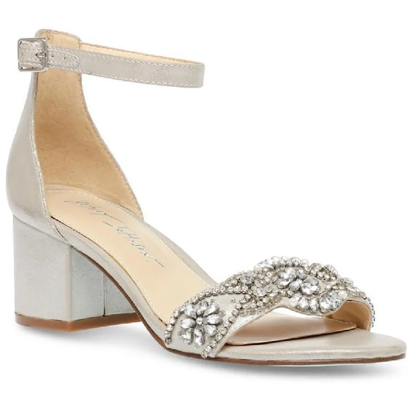 Trendy Chunky Heel Pumps for Casual Wear--Betsey Johnson Womens Mel Rhinestone Block Heel Pumps