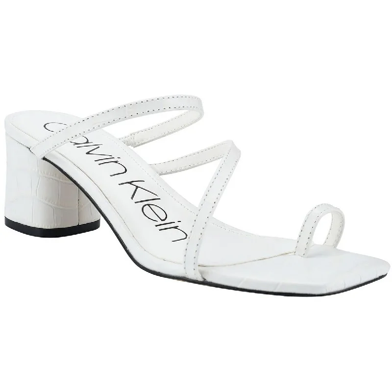 Calvin Klein Womens Belma Solid Strappy Block Heel---Affordable Strappy Platform Heels with Premium Quality