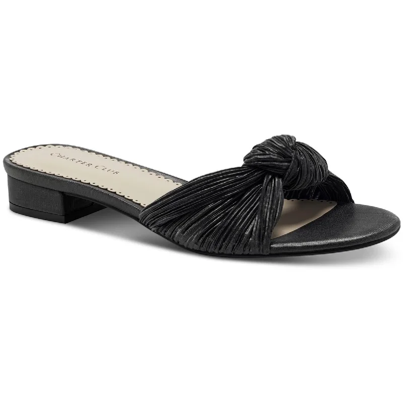 Charter Club Womens Satin Front Knot Flat ShoesAffordable Satin Heels with a Luxe Touch