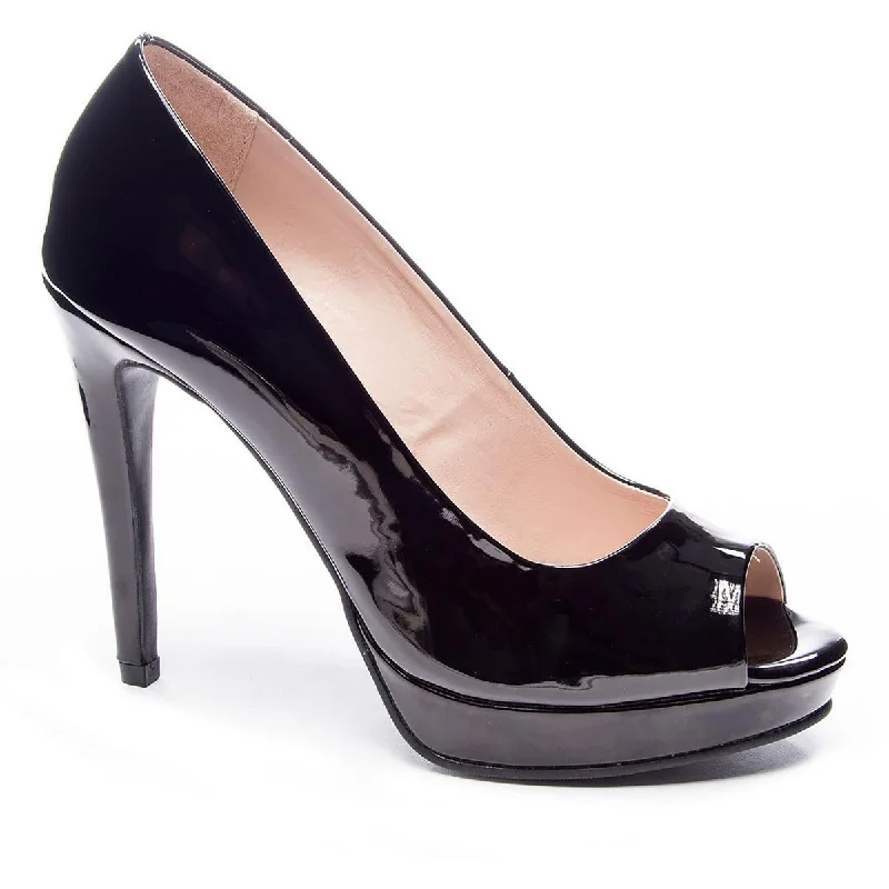 Trendy Peep Toe Platform Heels Crafted from Genuine Leather--Chinese Laundry Womens Peep toe Slip On Pumps