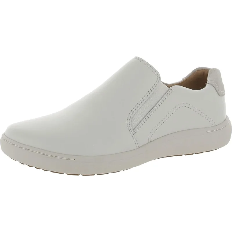 Clarks Womens Nalle Stride Leather Lifestyle Slip-On Sneakers---Comfortable Leather Pumps for Office and Everyday Wear