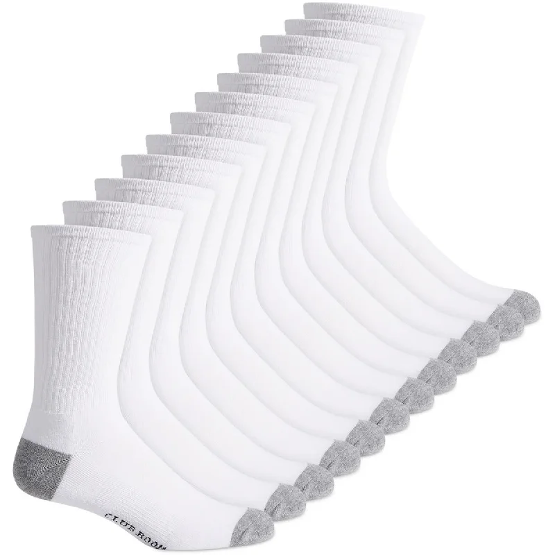 Versatile Heeled Sandals for Any Occasion---Club Room Mens 12 Pack Cushioned Crew Socks