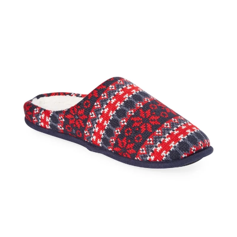 Stylish Slip-On Pumps for Quick Elegance---Club Room Mens Fair Isle Slip On Slide Slippers