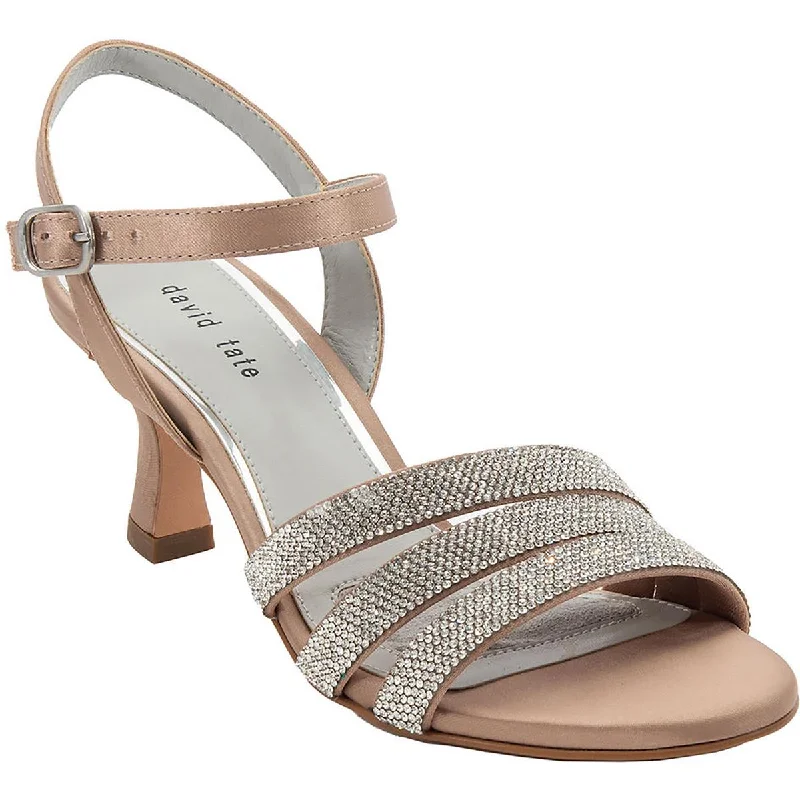 Stylish Ankle Strap Heels for Women--David Tate Womens Trio Embellished Ankle Strap Heels