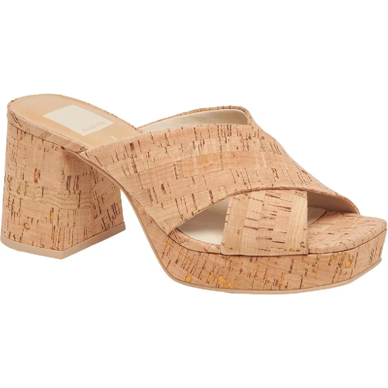 Dolce Vita Womens Martin Cork Square Toe Block Heel---Durable Square Toe Block Heels for Everyday Use