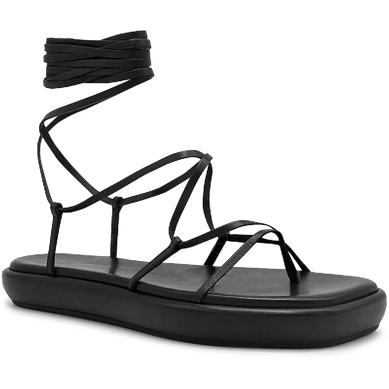 Ilio Smeraldo Womens Geraldine Leather Strappy Lace-Up---Affordable Strappy Platform Heels with Premium Quality