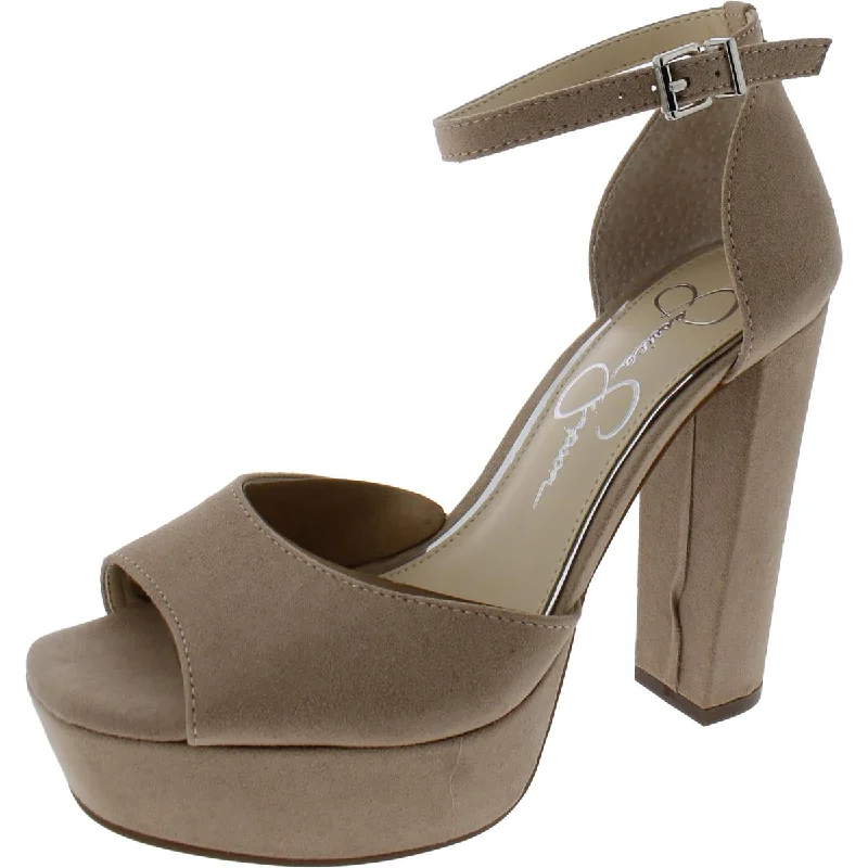 Affordable Suede Ankle Pumps for All-Day Wear--Jessica Simpson Womens Palyn Microsuede Faux Suede Platform Heels