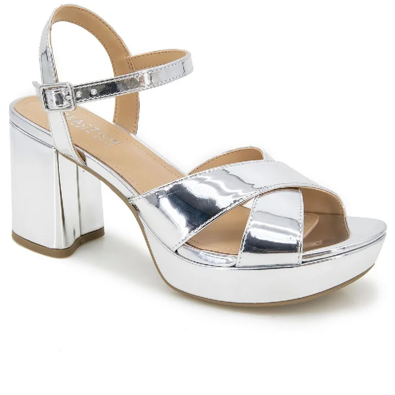 Stylish Ankle Strap Heels for Women--Kenneth Cole Reaction Womens Reeva Platform Criss-Cross Front Buckle Ankle Strap