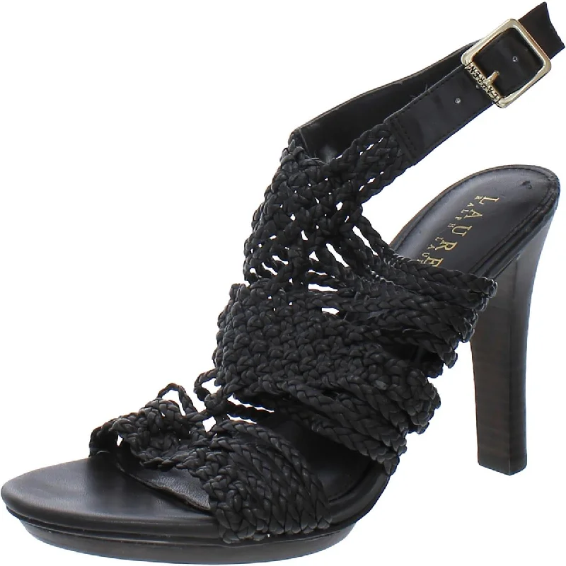 Stylish Open Toe Heels for Summer--Lauren Ralph Lauren Womens Holleen Leather Open Toe Platform Heels