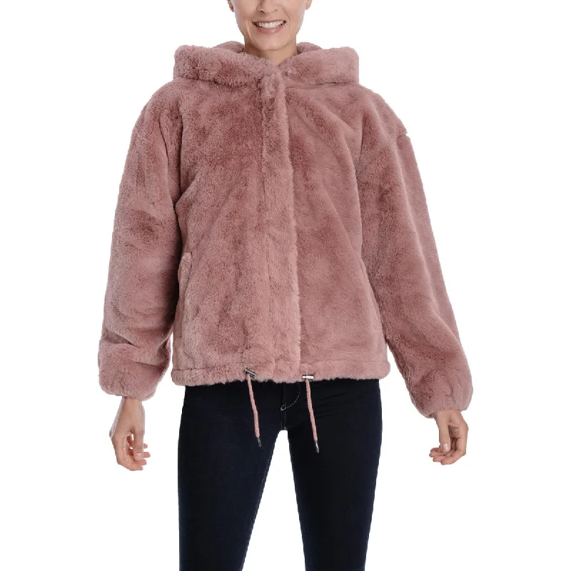 Versatile Heeled Sandals for Any Occasion---Lucky Brand Women's Soft Faux Fur Hooded Jacket