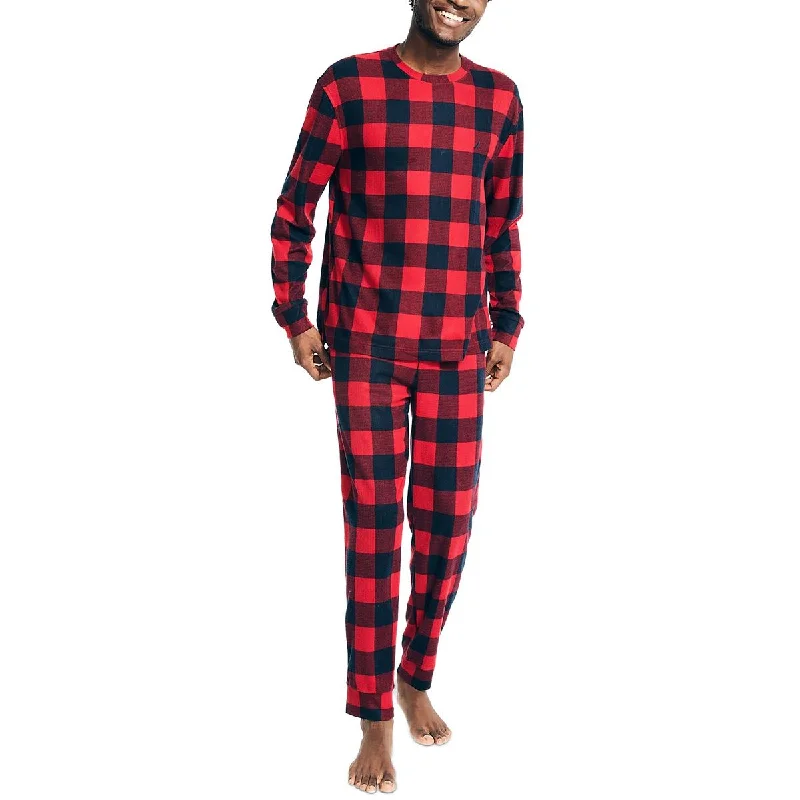 Versatile Heeled Sandals for Any Occasion---Nautica Mens Plaid 2PC Pajama Gift Set