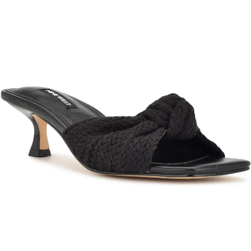 Stylish Slip-On Pumps for Quick Elegance---Nine West Womens Daylo 7 Knit Slip On Heels