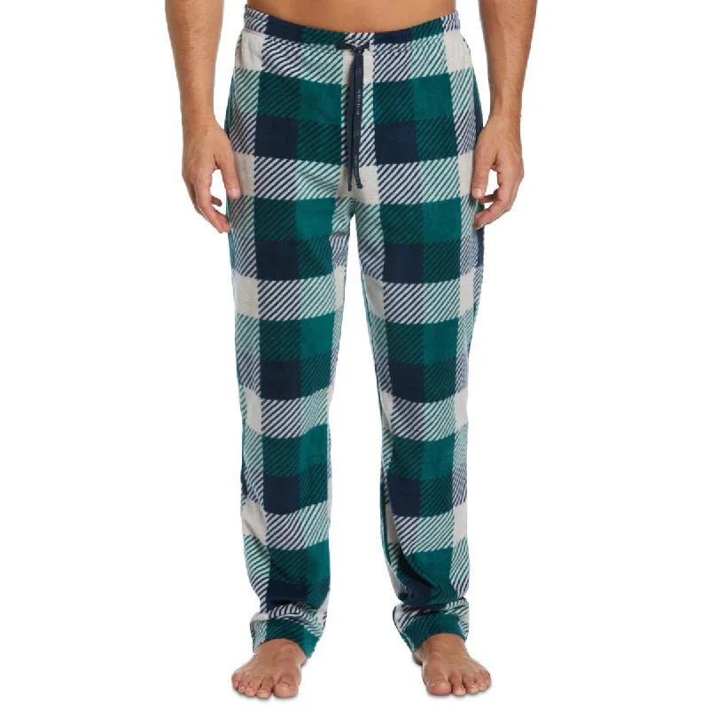 Versatile Heeled Sandals for Any Occasion---Perry Ellis Portfolio Mens Fleece Plaid Sleep Pant