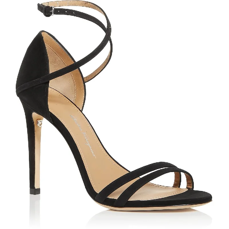 Affordable Suede Ankle Pumps for All-Day Wear--Salvatore Ferragamo Womens Ines X5 Suede Dressy Heels