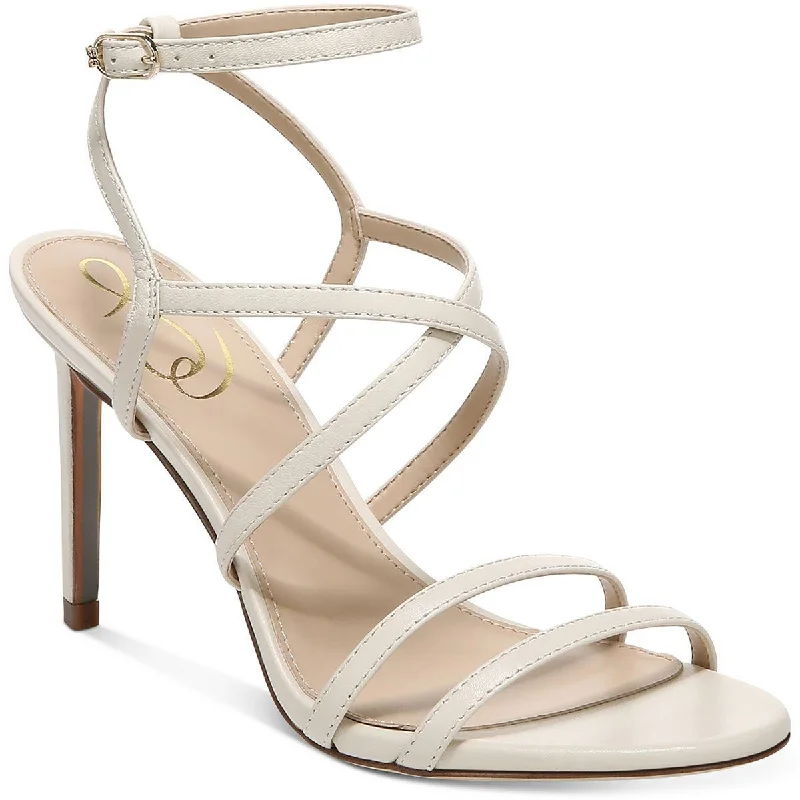 Stylish Open Toe Heels for Summer--Sam Edelman Womens DELANIE Faux Leather Open Toe Pumps