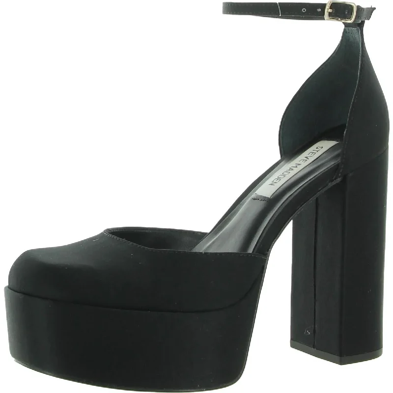 Stylish Ankle Strap Heels for Women--Steve Madden Womens Agata Padded Insole Ankle Strap Platform Heels