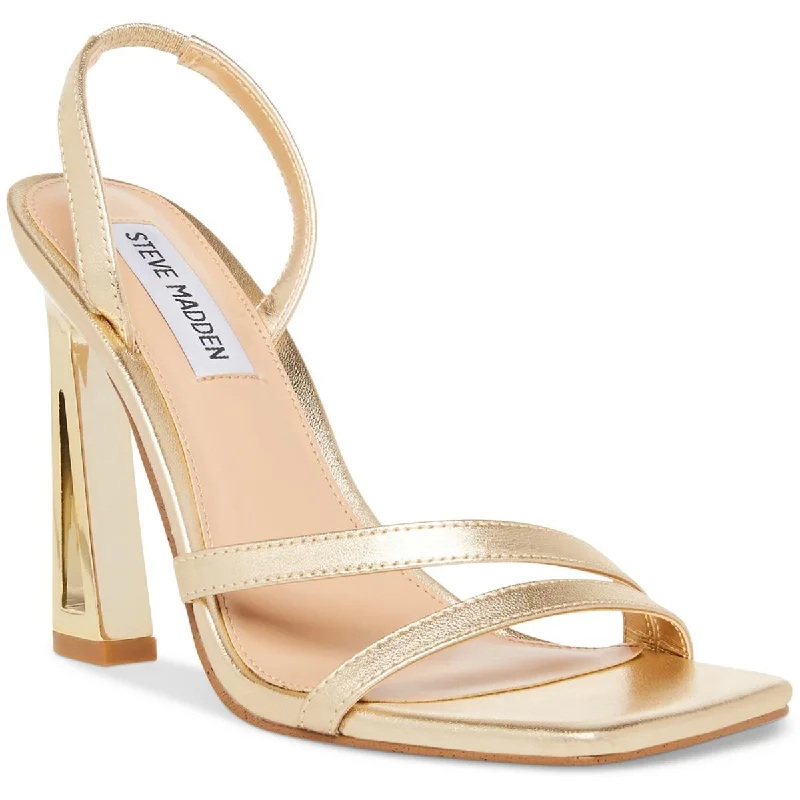 Versatile Dress Heels for Formal and Casual Wear---Steve Madden Womens Forcce Leather Dressy Slingback Heels