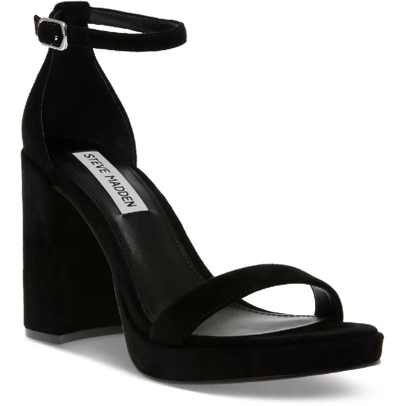 Stylish Ankle Strap Heels for Women--Steve Madden Womens Susan Solid Ankle Strap Heels