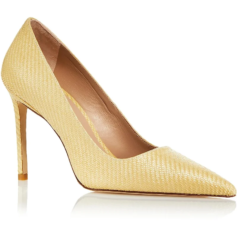 Stiletto Heel Pumps with Perfect Fit--Stuart Weitzman Womens Woven Pointed Toe Pumps-Fashionable & Classic