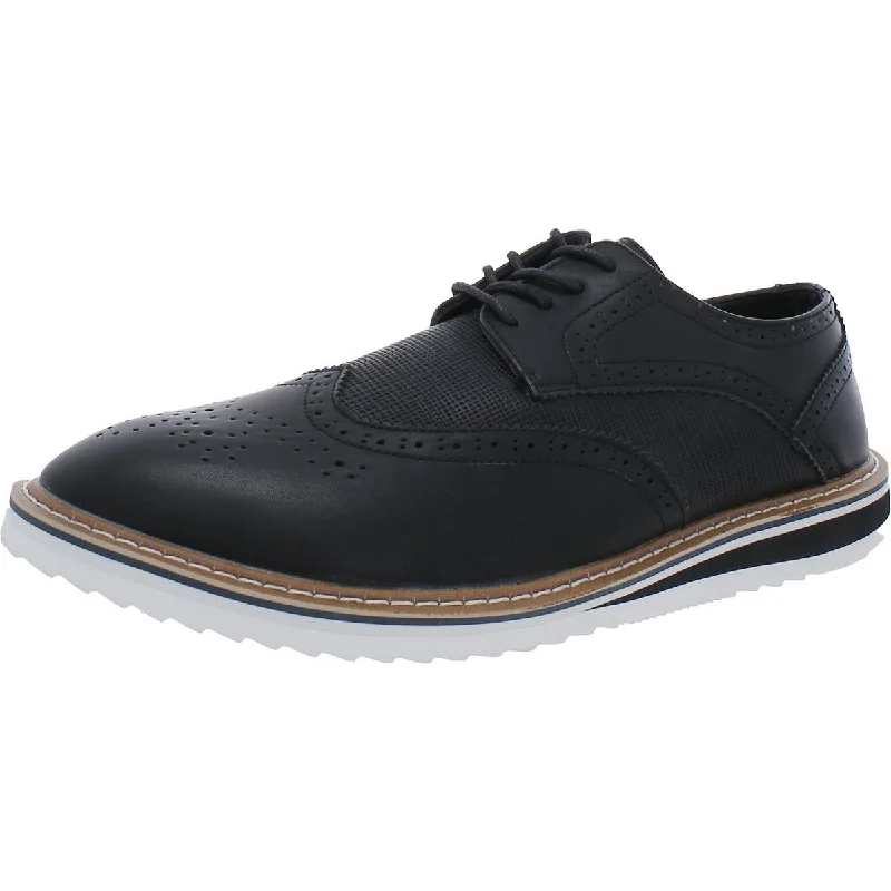 Vance Co. Mens Faux Leather Derby Shoes---Comfortable Leather Pumps for Office and Everyday Wear