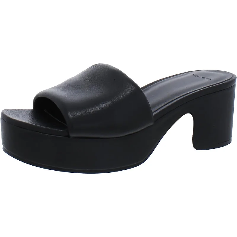 Stylish Slip-On Pumps for Quick Elegance---Vince Womens Margo Faux Leather Slip On Heels