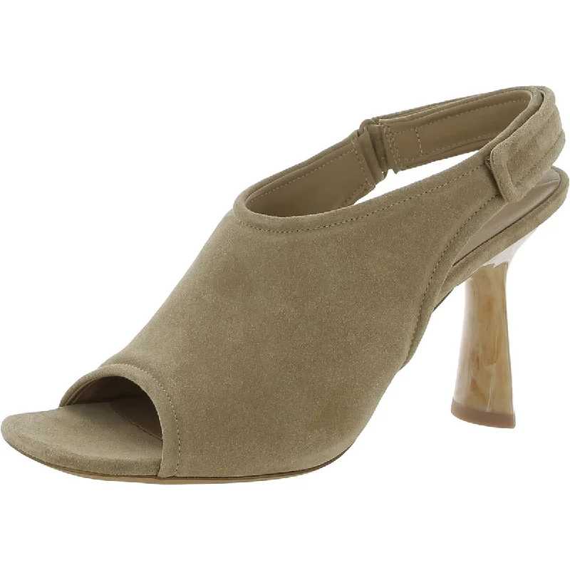 Trendy Peep Toe Platform Heels Crafted from Genuine Leather--Vince Womens Quest Solid Peep Toe Heels