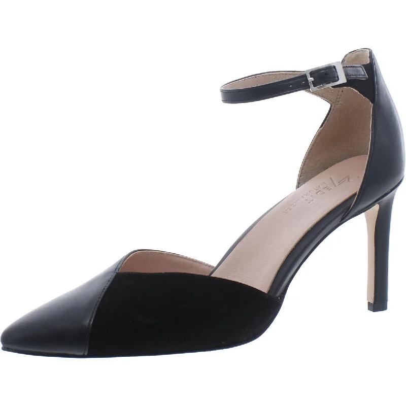 Stylish Ankle Strap Heels for Women--27 Edit Womens Alya Faux Leather Pointed Toe Ankle Strap