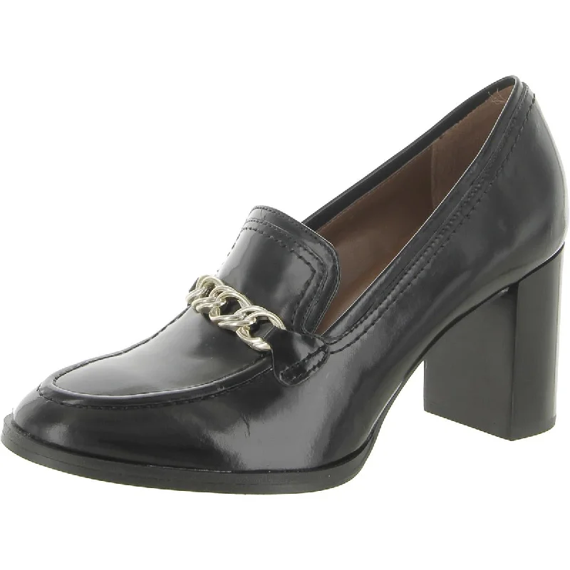 Trendy Chunky Heel Pumps for Casual Wear--27 Edit Womens Bliss Leather Slip-On Loafer Heels