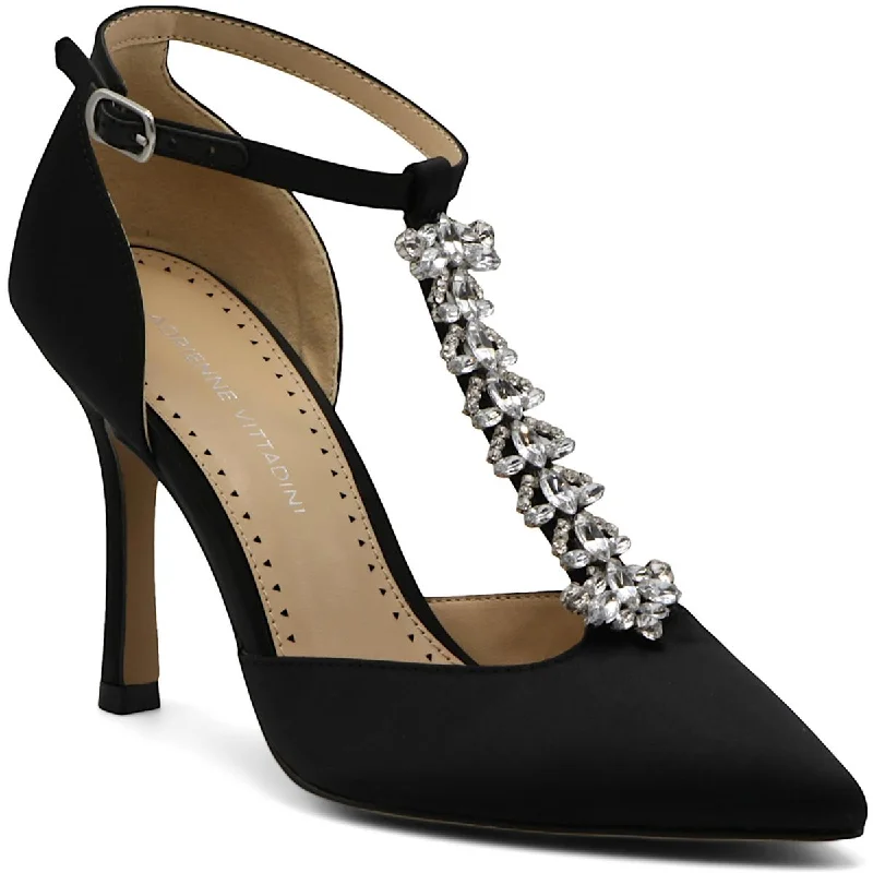 Adrienne Vittadini Womens GRANDSTAND Satin PumpsAffordable Satin Heels with a Luxe Touch