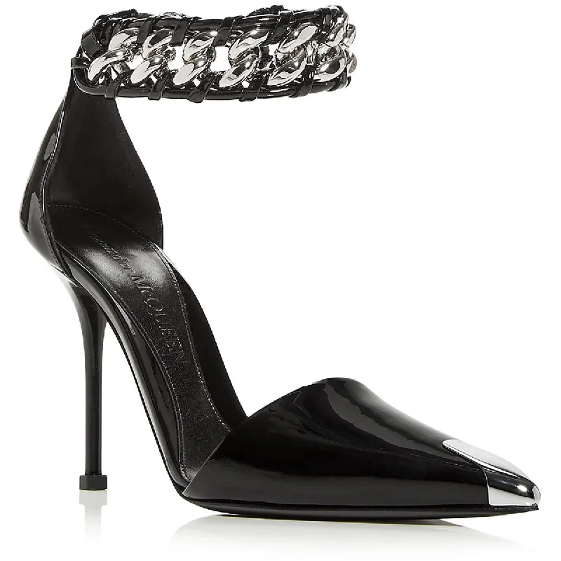 Sleek and Shiny Patent Pump Heels for a Polished Look--Alexander McQueen Womens Patent Leather Dressy Pumps