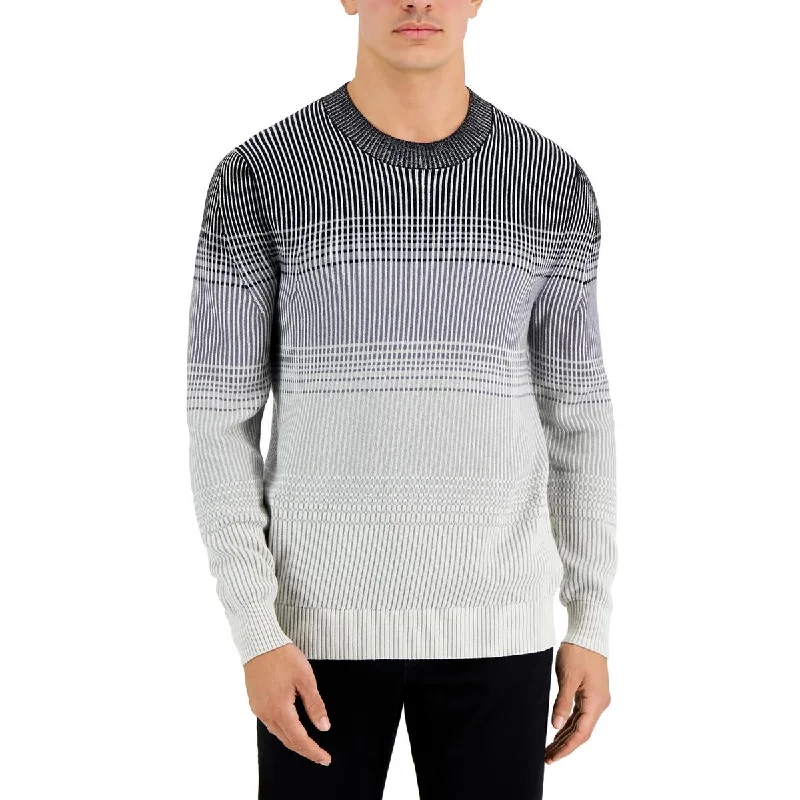 Versatile Heeled Sandals for Any Occasion---Alfani Mens Ombre Striped Crewneck Sweater