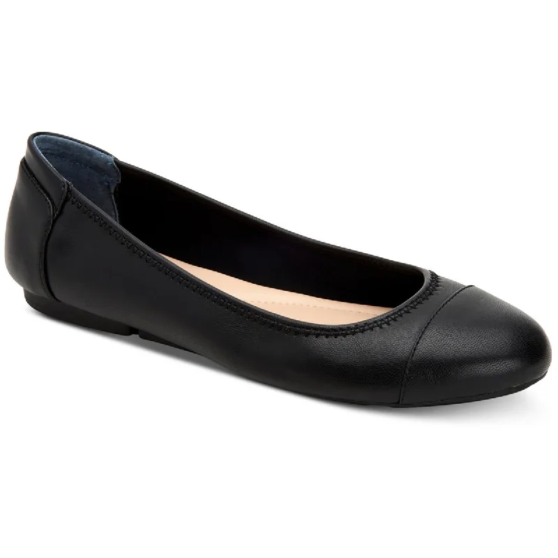 Stylish Slip-On Pumps for Quick Elegance---Alfani Womens Tavii 2 Faux Leather Slip on Ballet Flats