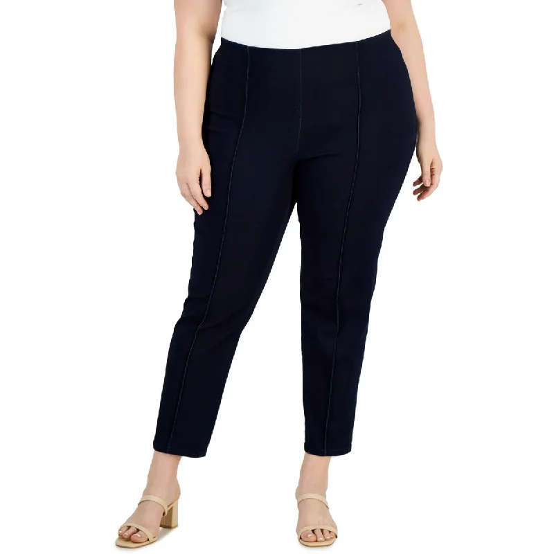 Versatile Heeled Sandals for Any Occasion---Anne Klein Womens Plus High Waist Pintuck Jeggings