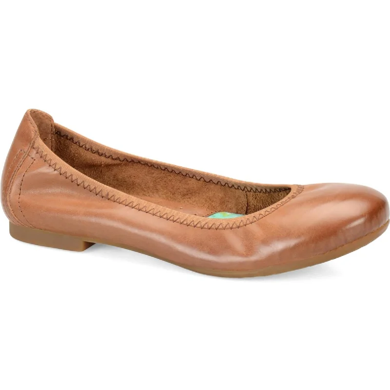 Stylish Slip-On Pumps for Quick Elegance---Born Womens Julianne Leather Slip On Ballet Flats