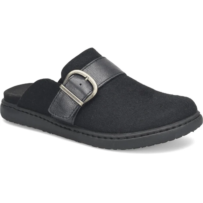 Born Womens Lia Leather Trim Wool Clogs---Comfortable Leather Pumps for Office and Everyday Wear