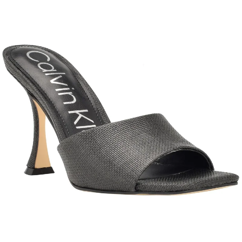 Calvin Klein Womens Bradon Slip On Square Toe Heels---Durable Square Toe Block Heels for Everyday Use