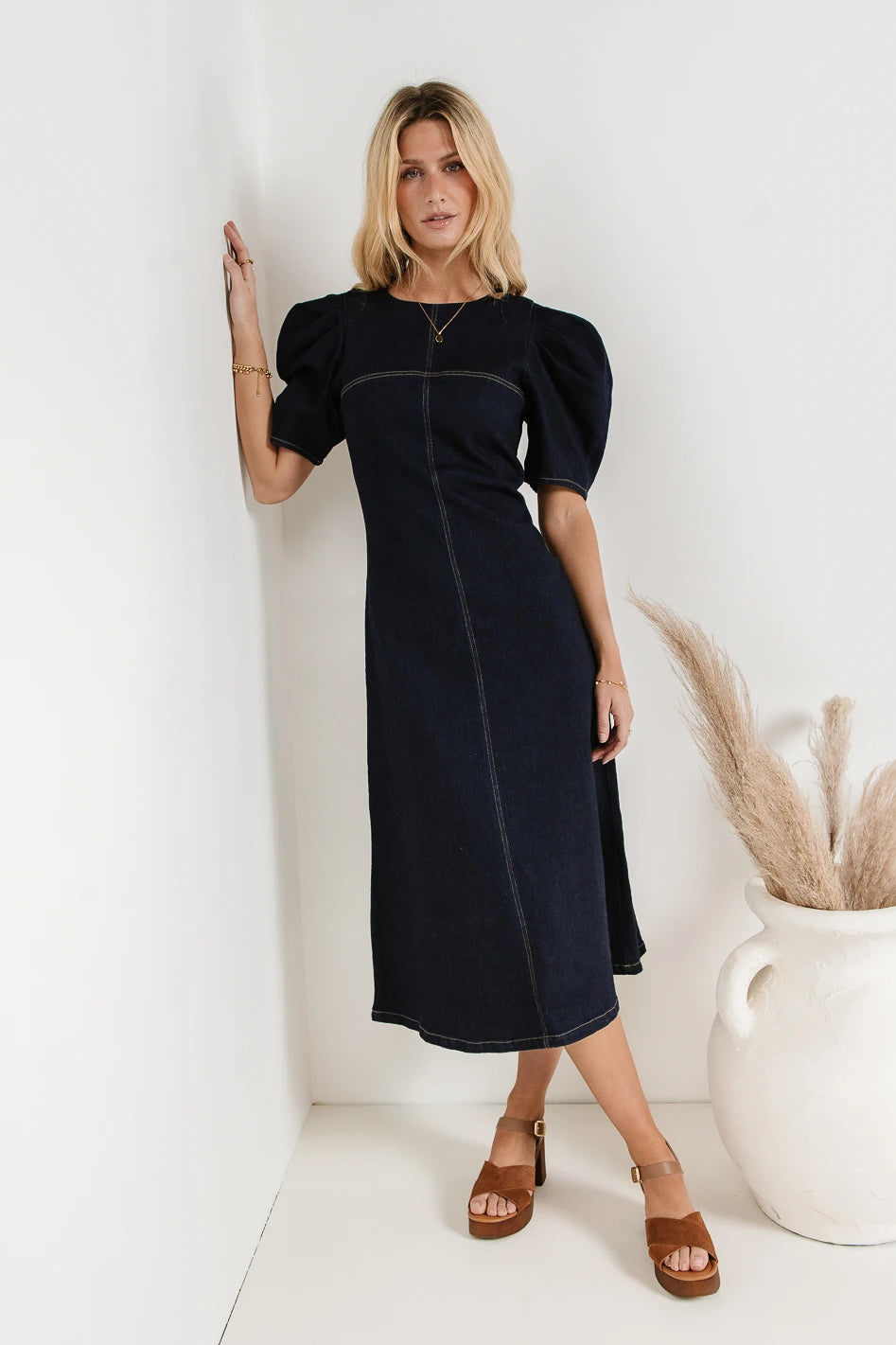 Denim dress with side zip pocket--Best Denim dresses with skirt from stores near me-Campbell Denim Dress in Dark Wash Denim dress with side zip pocket--Best Denim dresses with skirt from stores near me-Campbell Denim Dress in Dark Wash