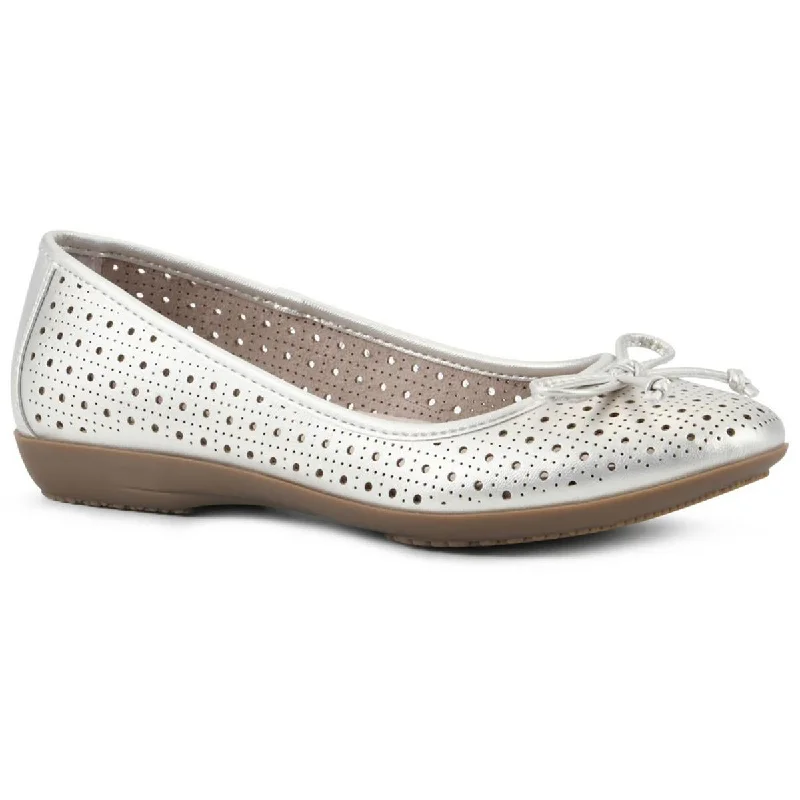 Stylish Slip-On Pumps for Quick Elegance---Cliffs by White Mountain Womens CHERYL Metallic Slip on Ballet Flats