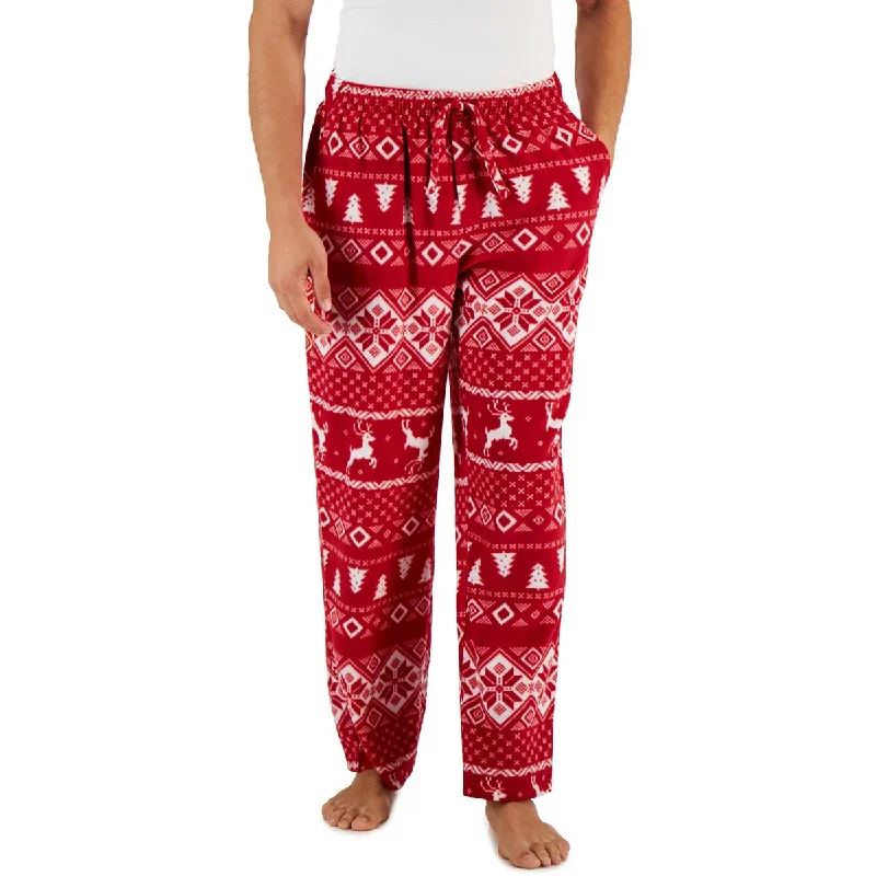 Versatile Heeled Sandals for Any Occasion---Club Room Mens    Fleece Nightwear Pajama Bottoms