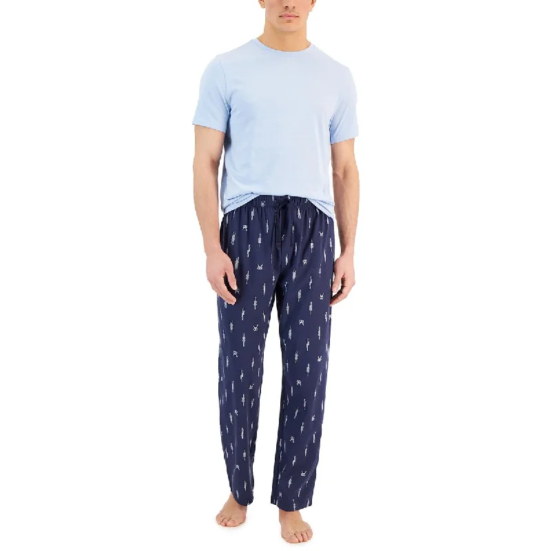 Versatile Heeled Sandals for Any Occasion---Club Room Mens Printed Cotton Pajama Gift Set