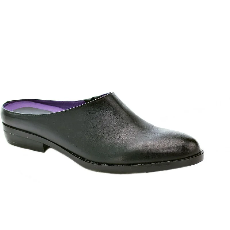 David Tate Womens Margo Leather Slip-On Mules---Comfortable Leather Pumps for Office and Everyday Wear