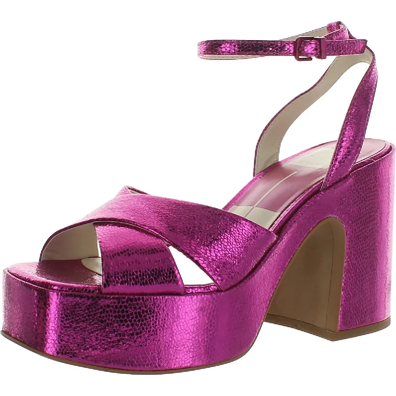 Versatile Heeled Sandals for Any Occasion---Dolce Vita Womens Metallic Block Heel