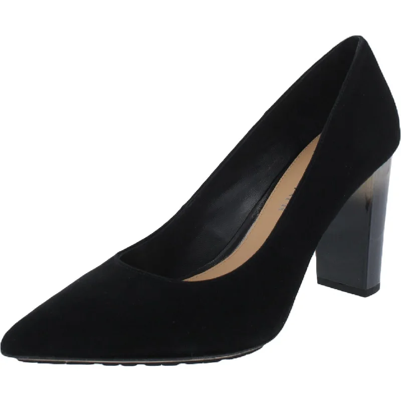 Affordable Suede Ankle Pumps for All-Day Wear--Donald J. Pliner Womens Suede Slip-On Pointed Toe Heels