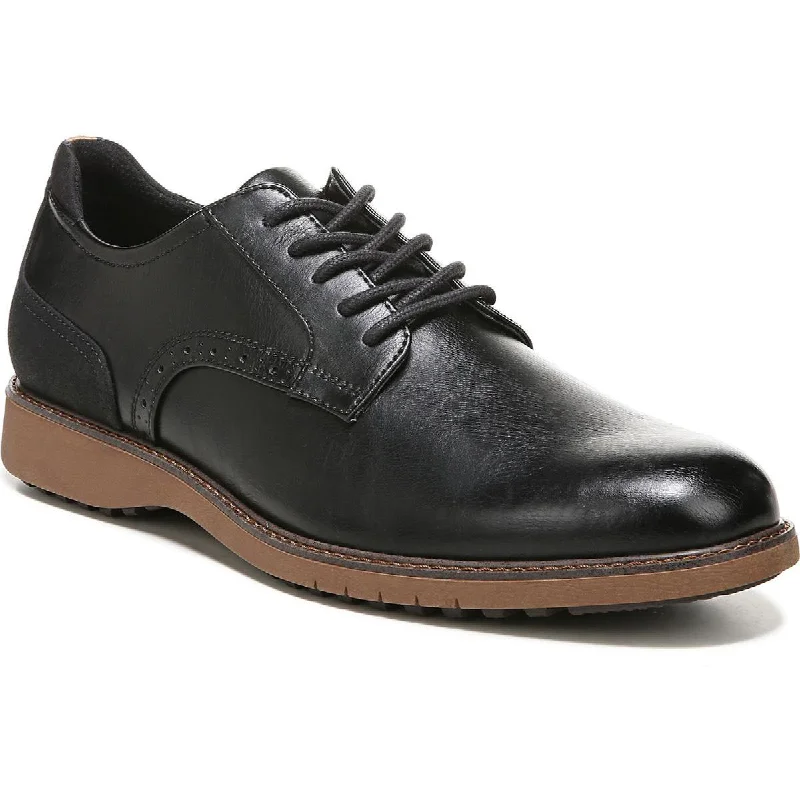 Dr. Scholl's Shoes Mens Sync Up Faux Leather Lace Up Oxfords---Comfortable Leather Pumps for Office and Everyday Wear