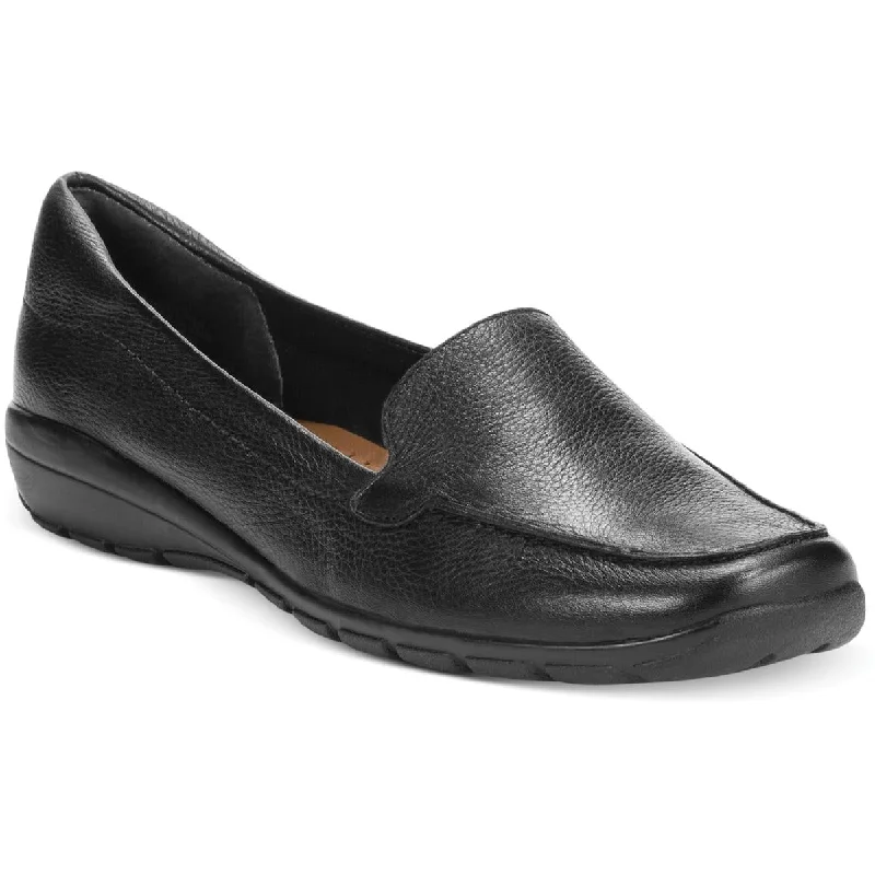 Trendy Chunky Heel Pumps for Casual Wear--Easy Spirit Womens Abide 8 Leather Slip On Loafers